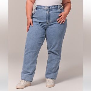 NWT Abercrombie & Fitch jeans-curve love 90s straight ultra high rise -28L